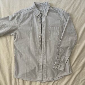 Uniqlo Striped Button Down Cotton Classic Shirt